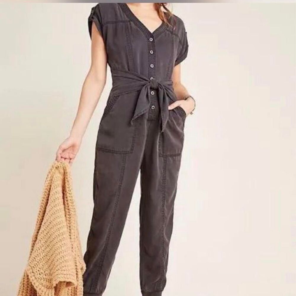 Anthropologie Women's Grey and Black Trousers